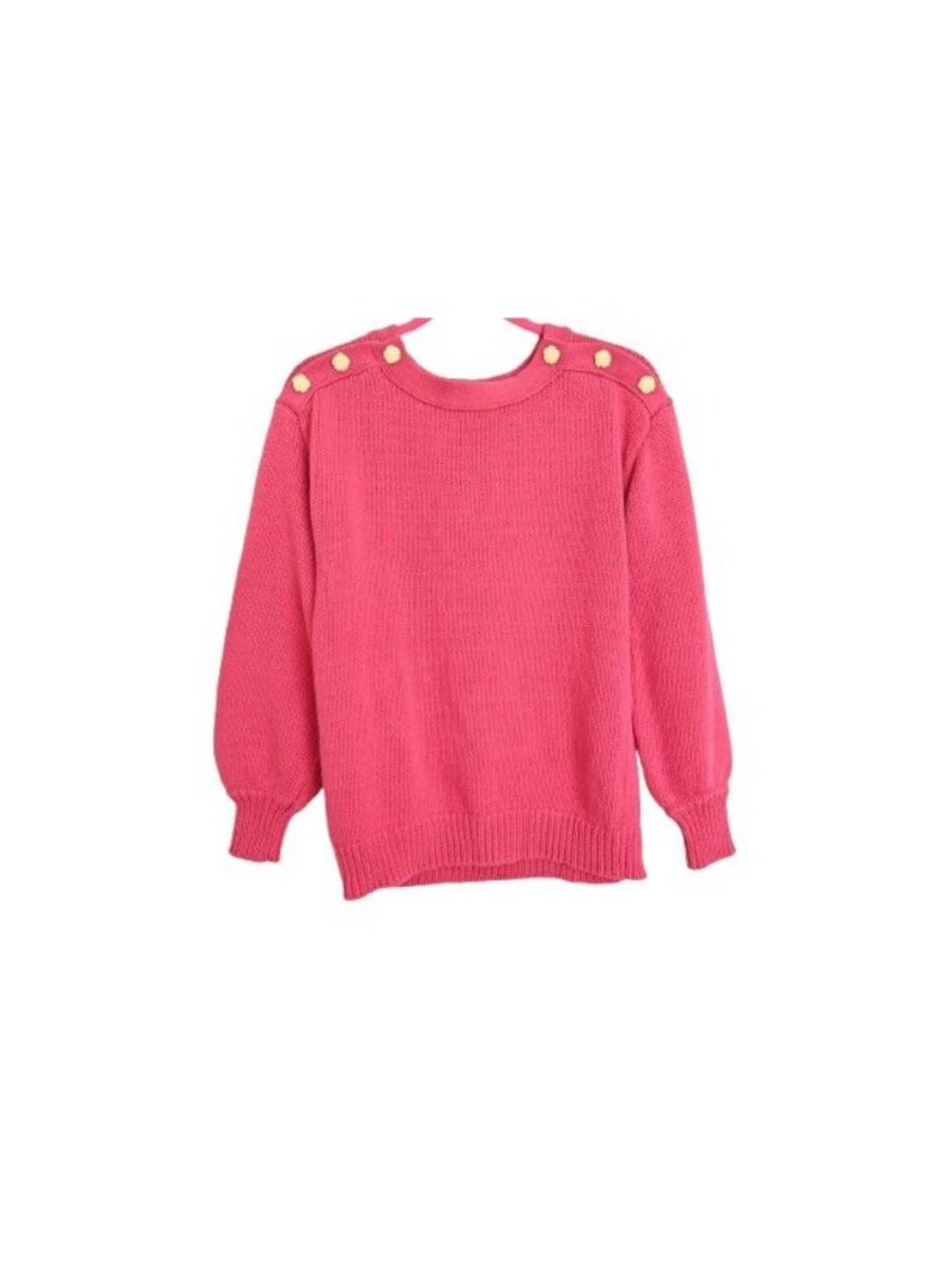NWOT Laurie Felt Pure Cotton Pullover Sweater Pink Size S Floral Accents
